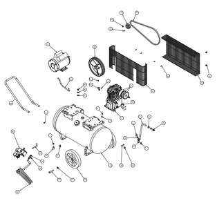 Section Diagram and Parts List for VX400200  Campbell Hausfeld Compressor